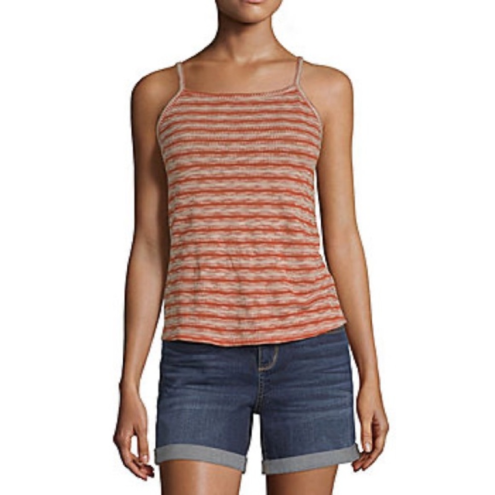 a.n.a Womens Square Neck Sleeveless Tank Top Size Large